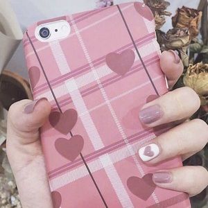 Square Press-on Glue-on Fake Nail Pink White False